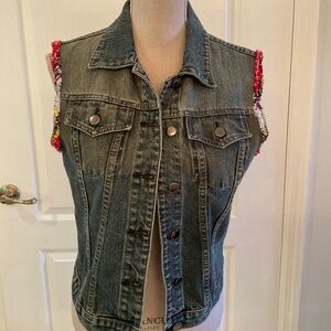 Rubber Doll Sleeveless Jean Jacket size M Vintage